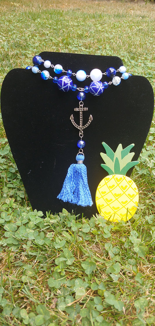 Anchor Beaded Necklace freeshipping - Prettypineapplebead