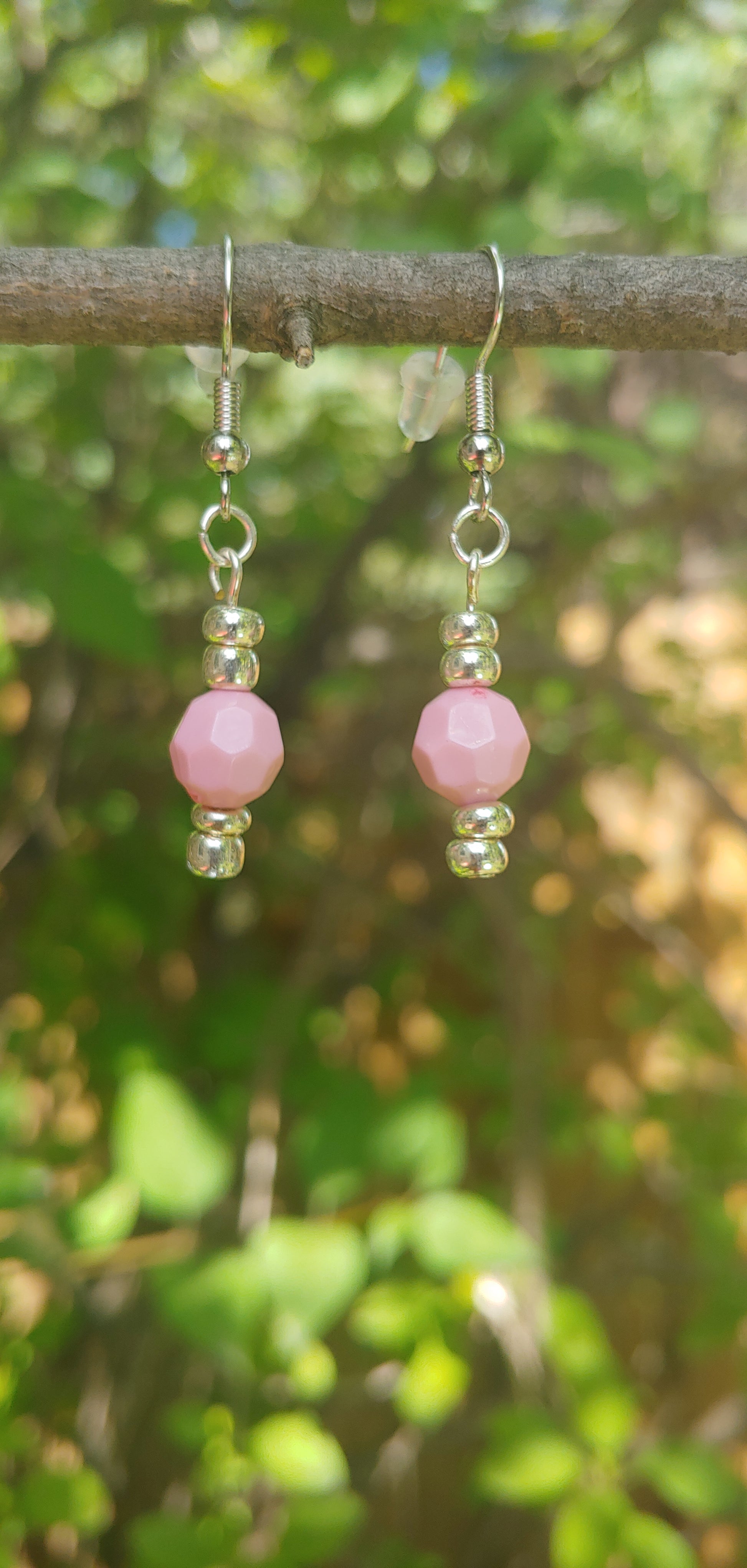 Light Pink Drop Earrings freeshipping - Prettypineapplebead