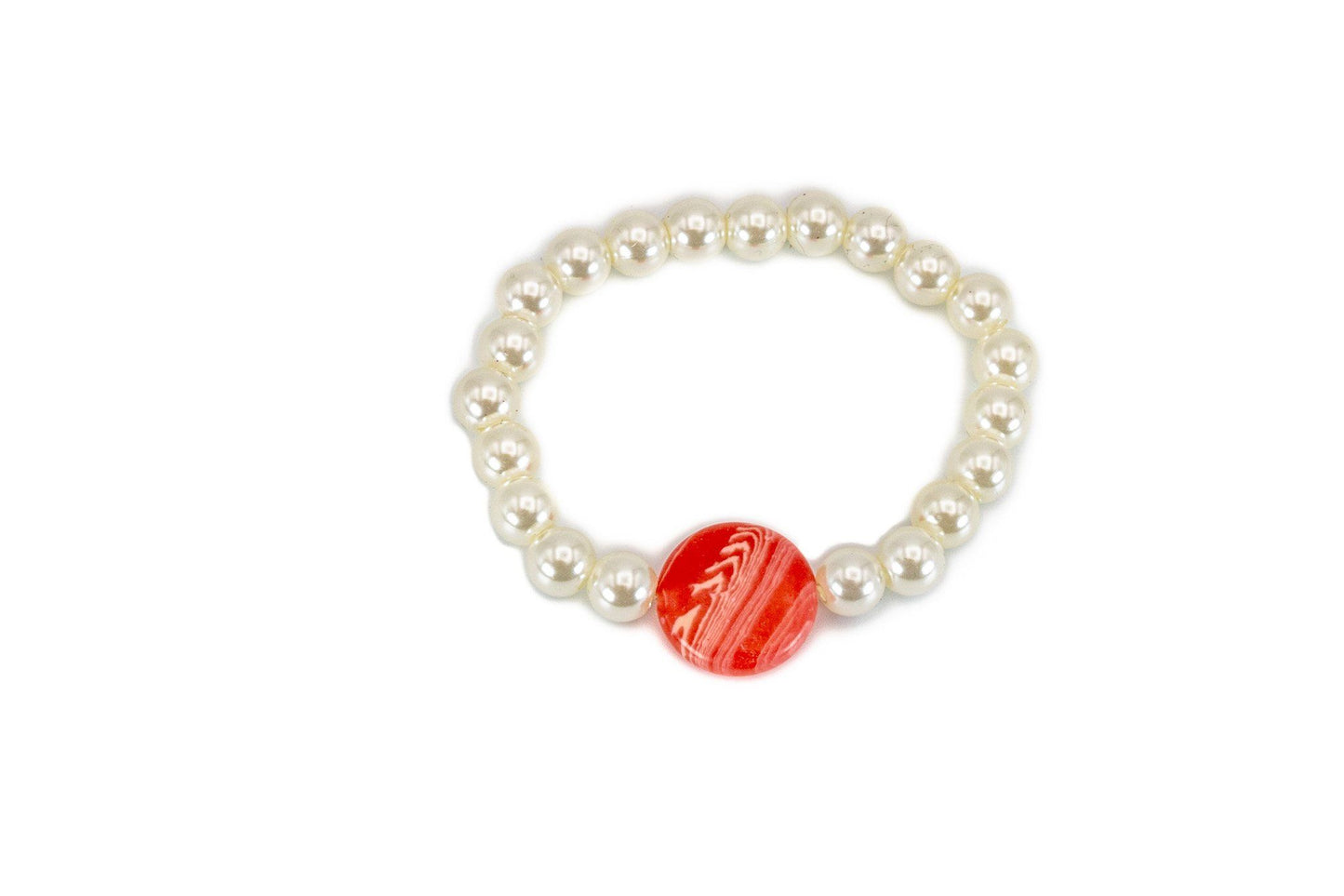 Coral Pearl Bracelet freeshipping - Prettypineapplebead