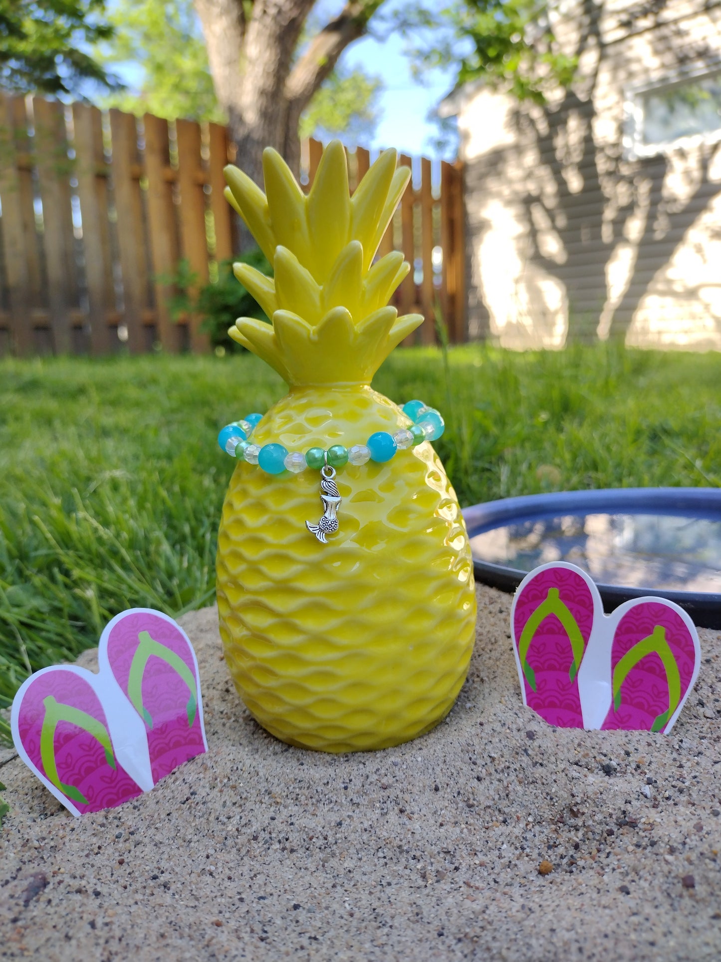 Mermaid Bracelet Pretty Pineapple Bead  Pretty Pineapple Bead