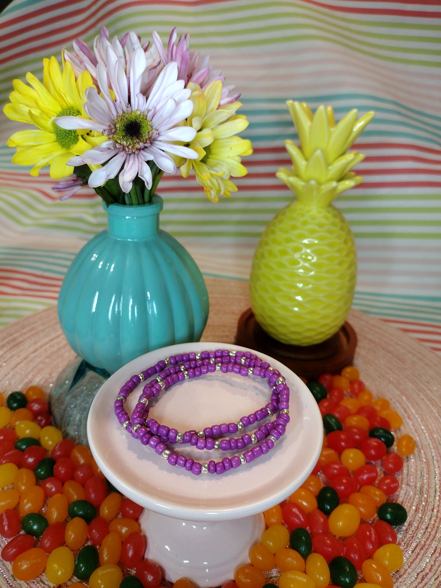 Purple Seed Bead Bracelet