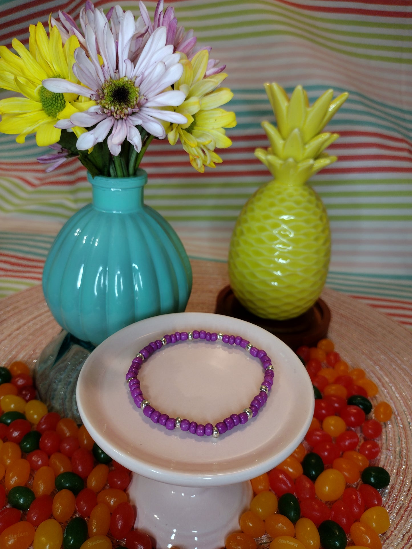 Purple Seed Bead Bracelet